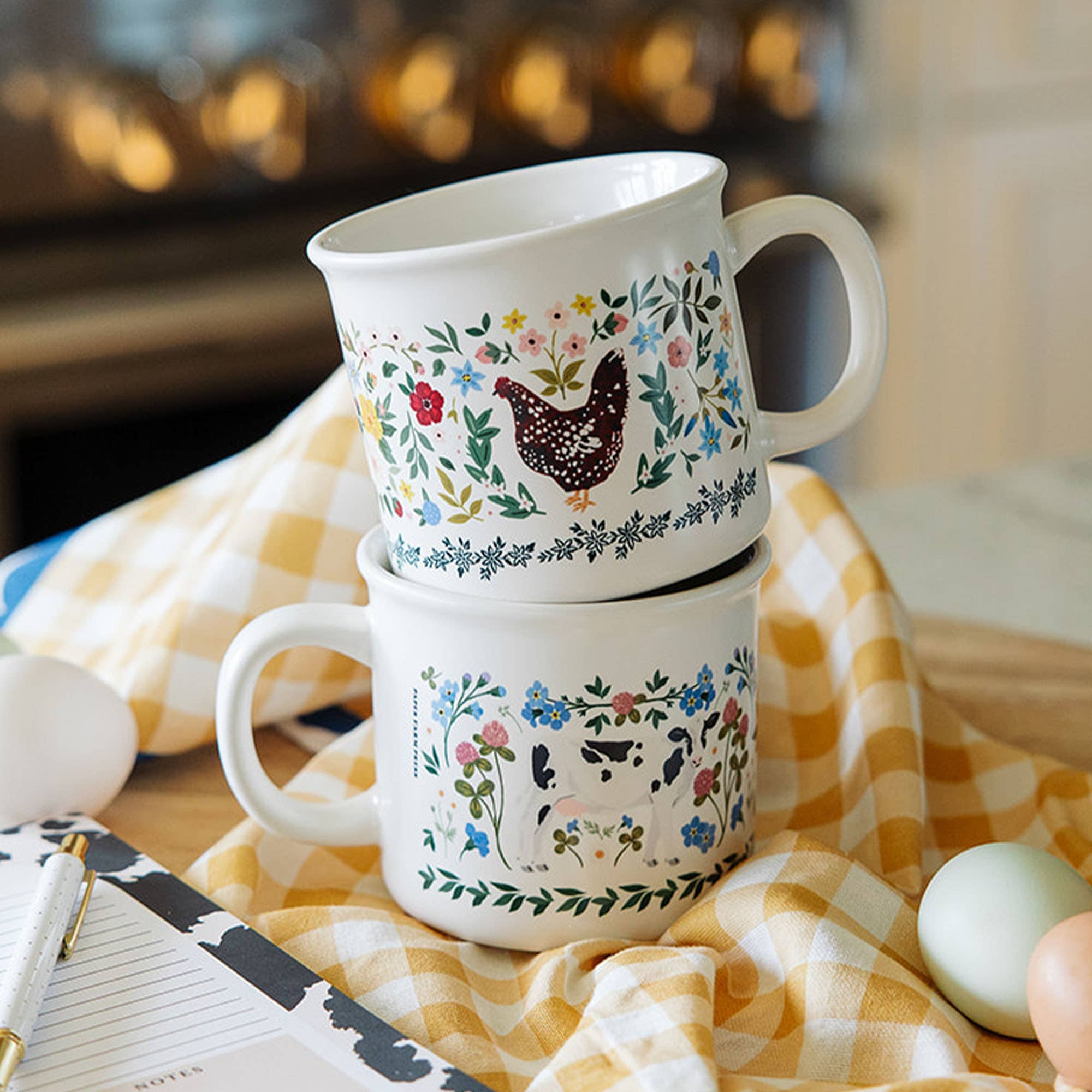 Milk Cows Folk Floral Mug - Raymond's Hallmark