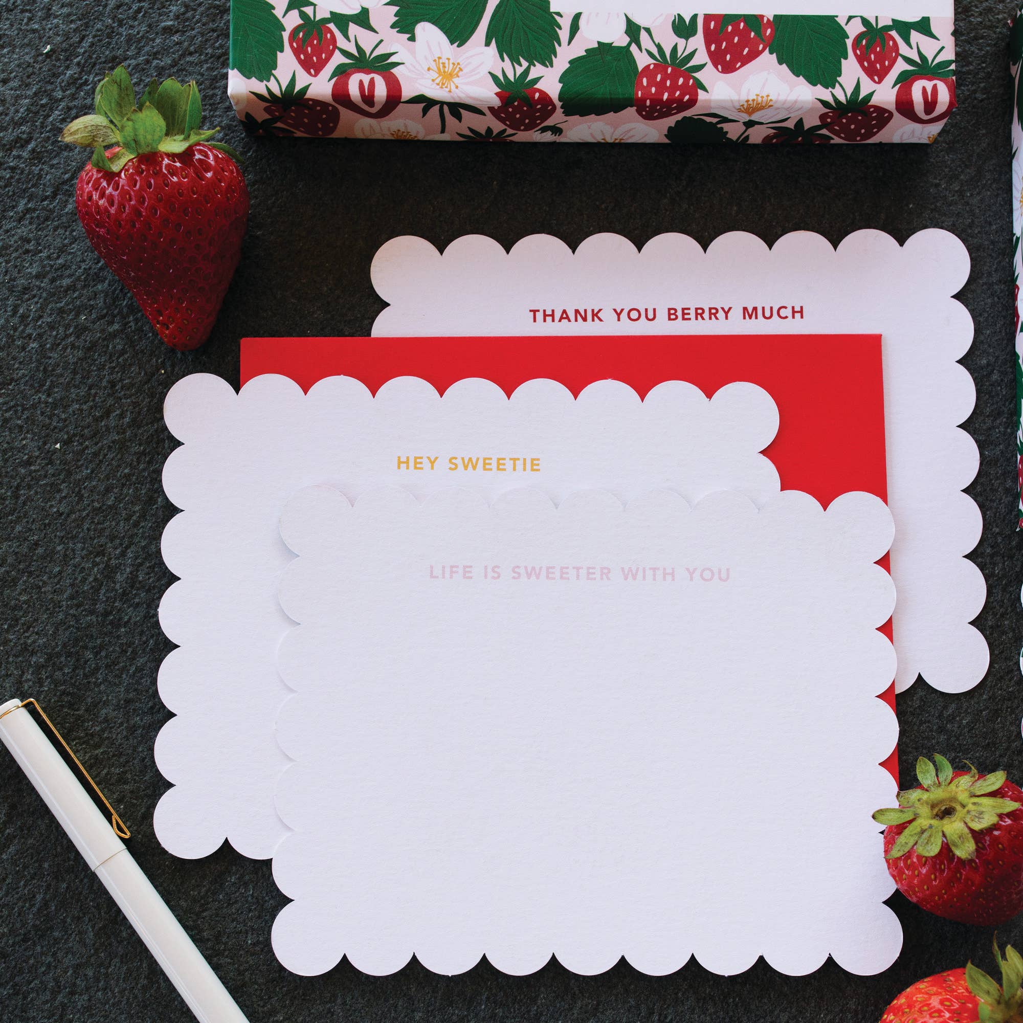 Strawberry Patch Assorted Note Card Set - Raymond's Hallmark