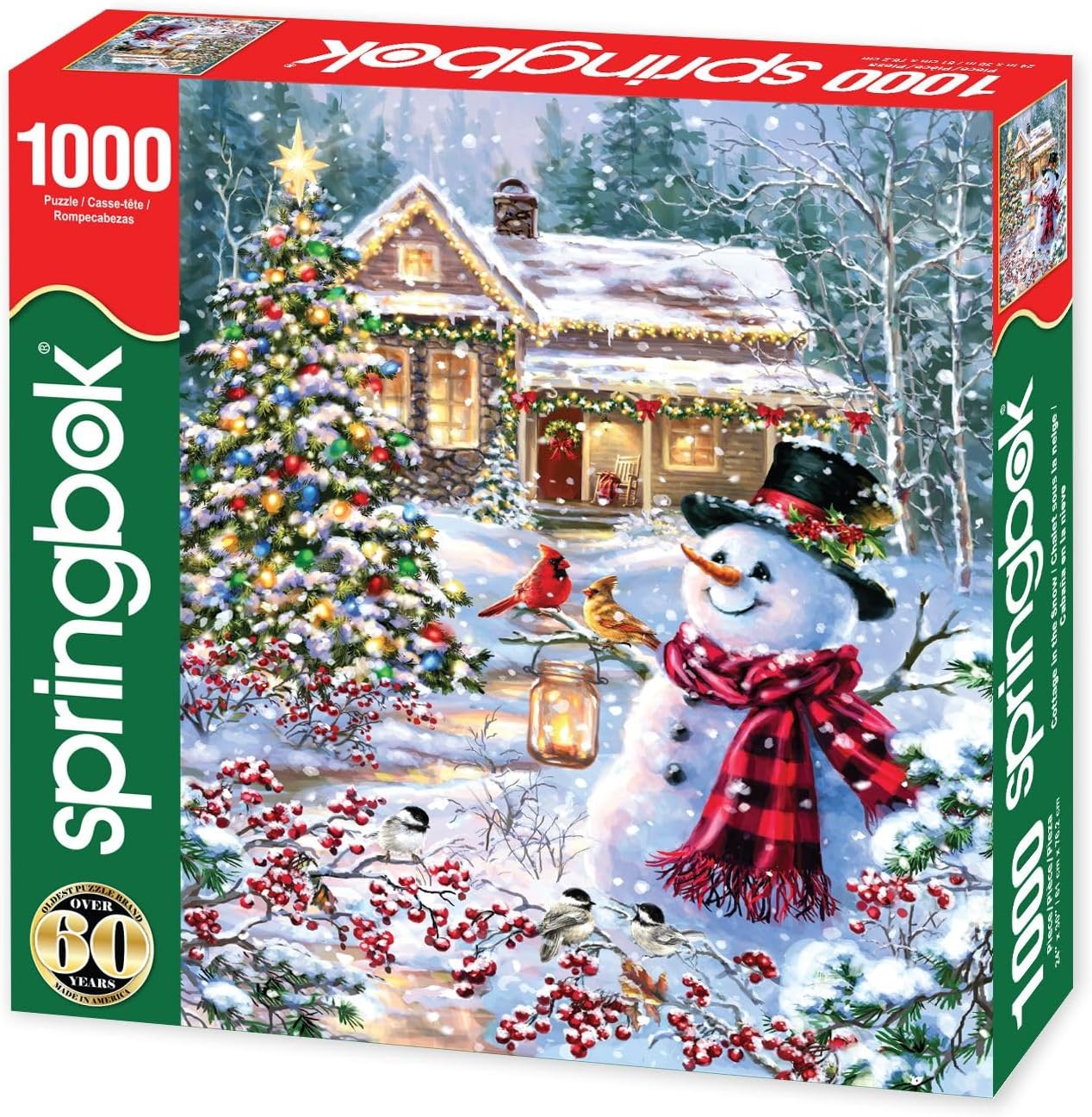 Cottage in the Snow - 1,000 - Raymond's Hallmark