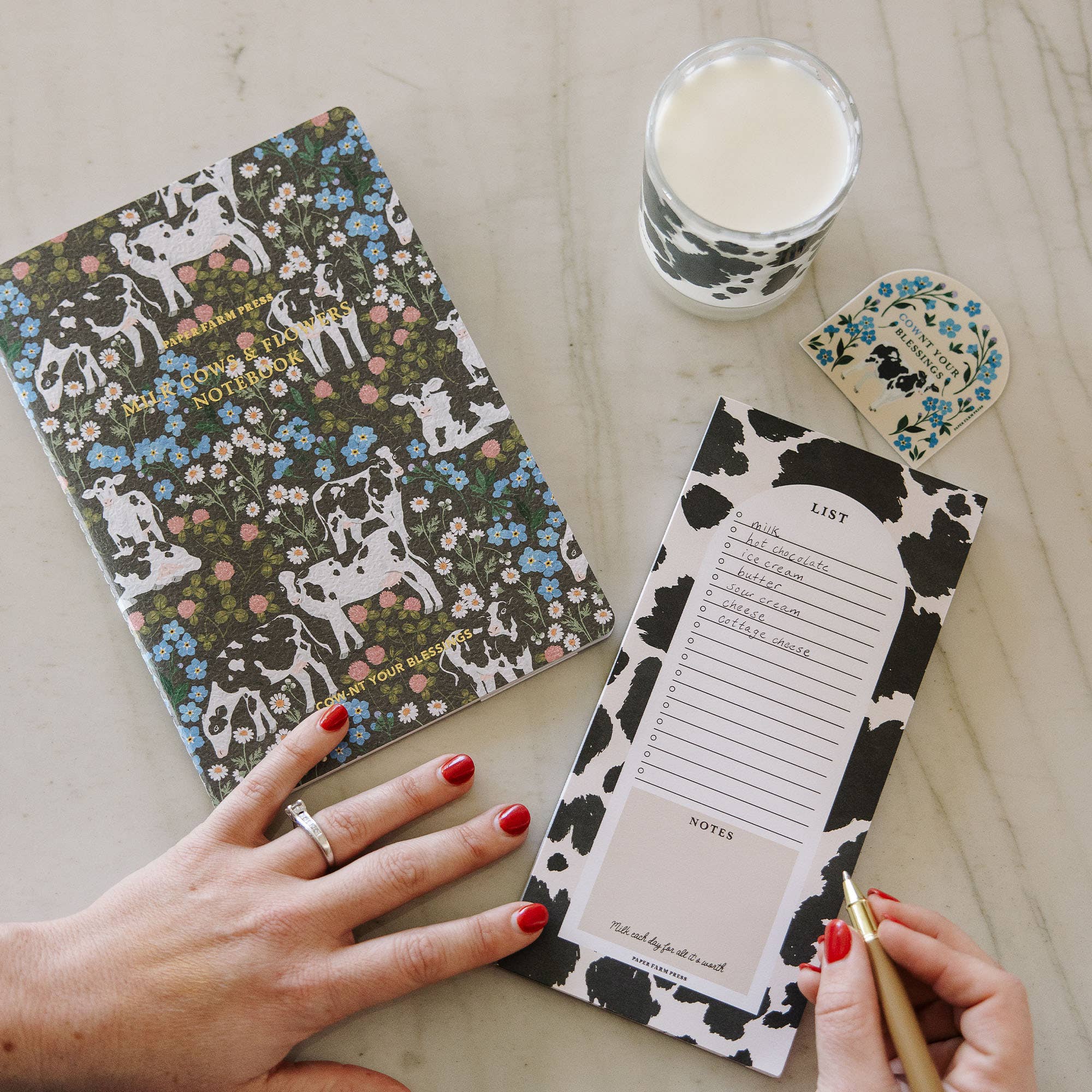 Cow Spots Market List Notepad - Raymond's Hallmark
