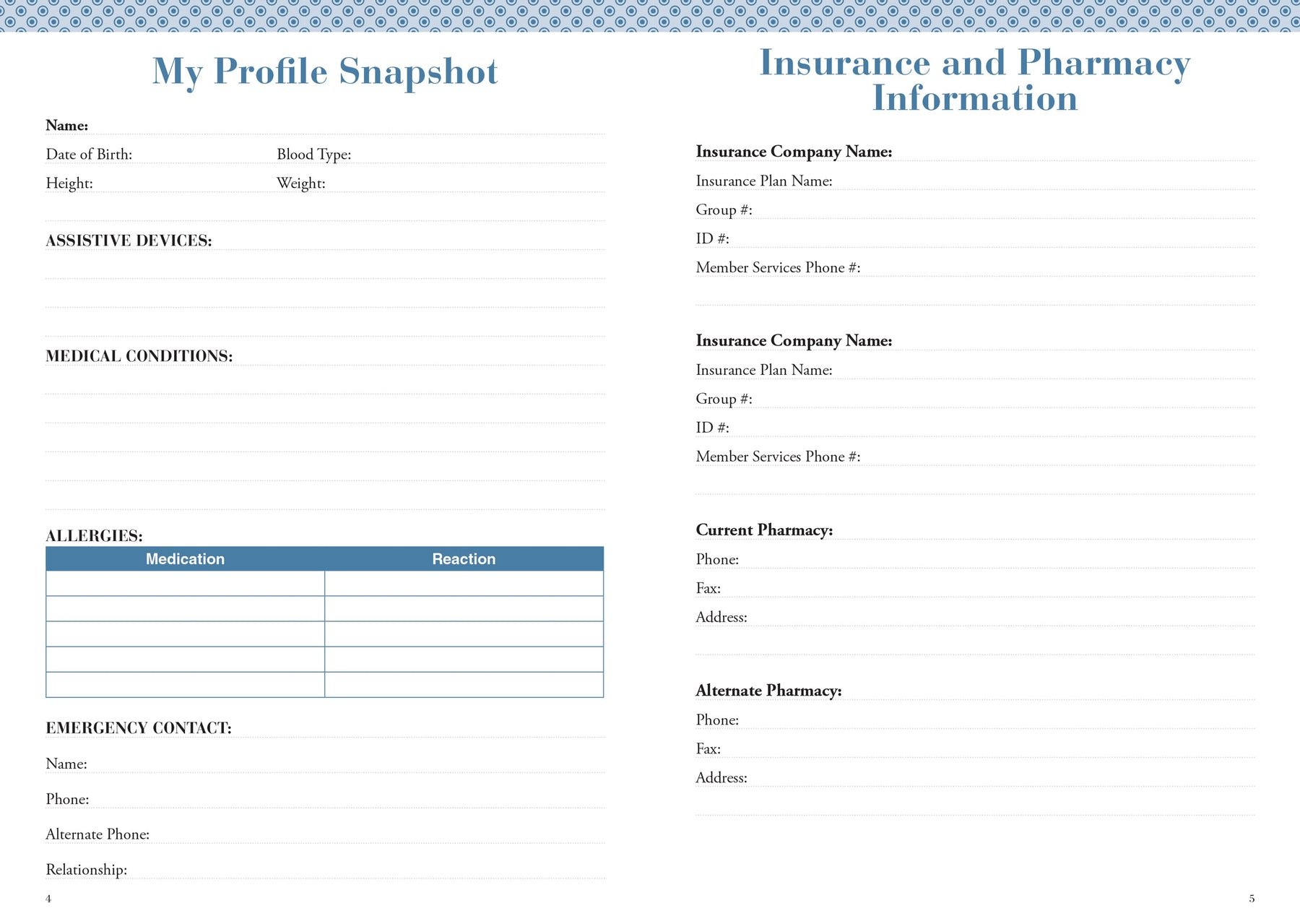 My Personal Health Record Keeper - Raymond's Hallmark