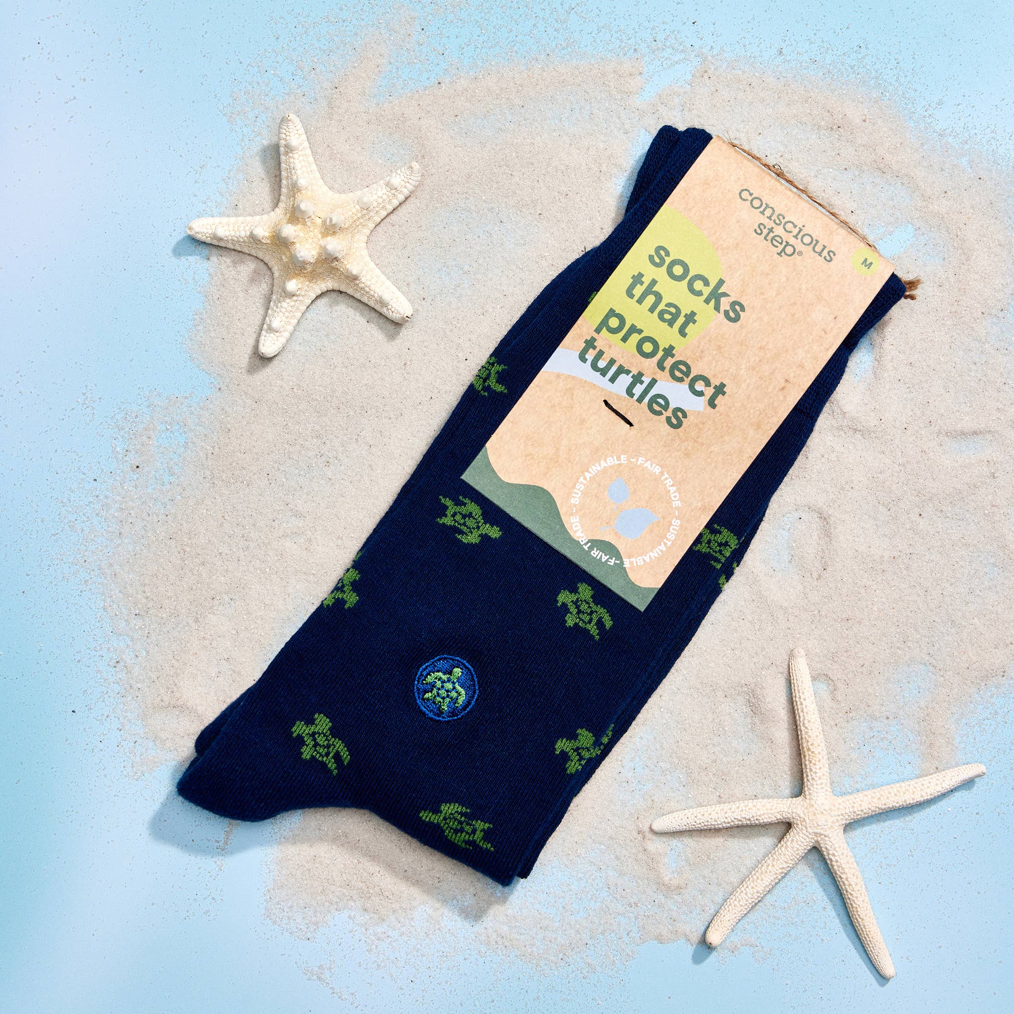 Socks that Protect Turtles (Navy Turtles) - Raymond's Hallmark