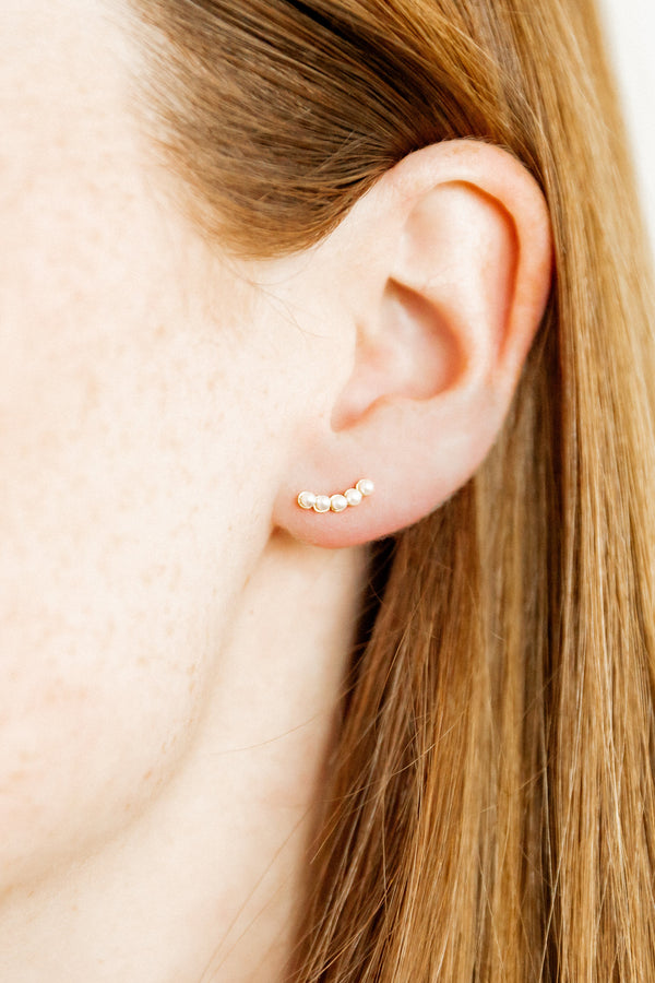 Screwback Stud Earrings-Abigail Pearl - Raymond's Hallmark