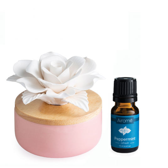 Porcelain Aroma Diffuser Bloom with Eucalyptus Oil - Raymond's Hallmark