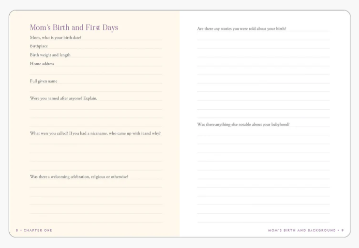 Mom’s Story Journal - Raymond's Hallmark