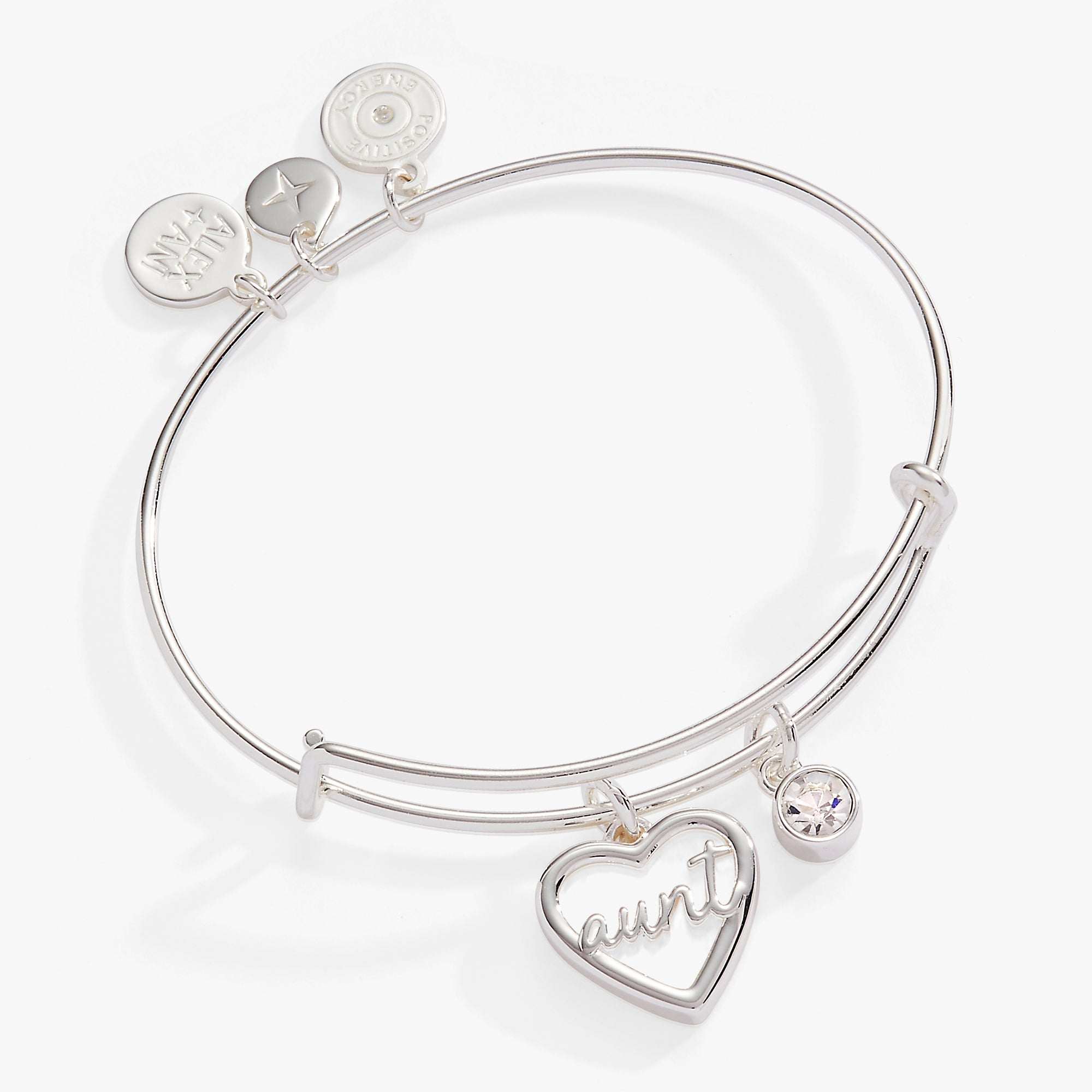Aunt Mother of Pearl Bangle Silver - Raymond's Hallmark