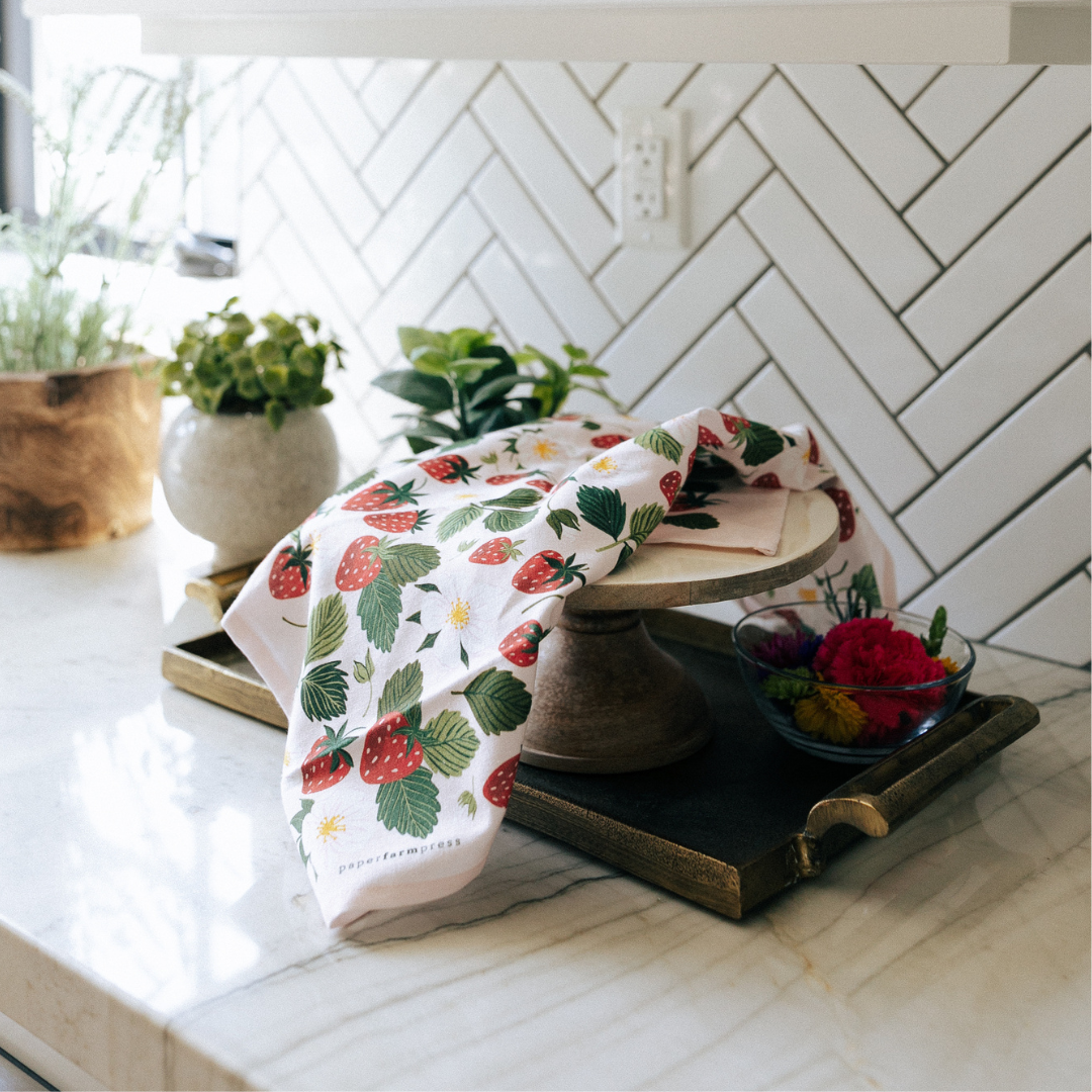 Strawberry Patch Tea Towel - Raymond's Hallmark