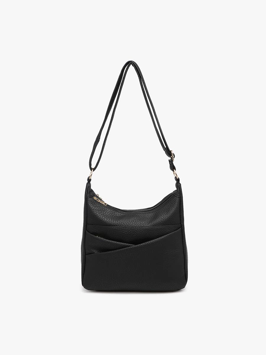 M2798 Lillian Dual Zip Compartment Crossbody w/ Front Diagonal Pockets - Raymond's Hallmark