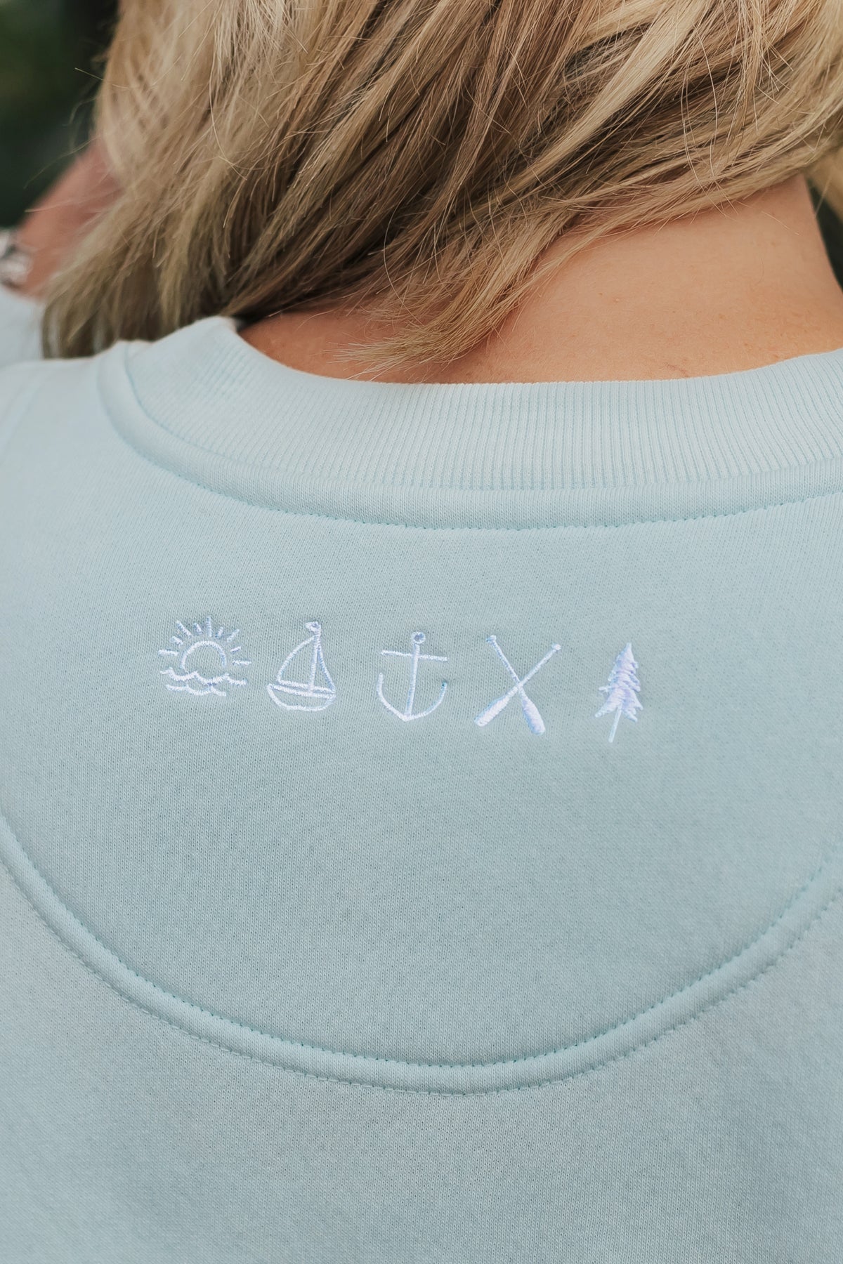 Sanded Fleece Boyfriend Crew Neck Sweatshirt Surf - Raymond's Hallmark