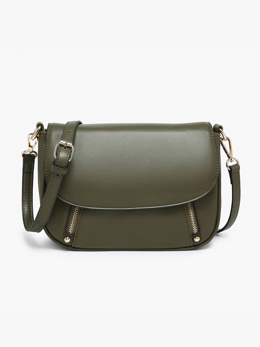 M2628 Lindsay Dual Zip Flapover Crossbody - Raymond's Hallmark