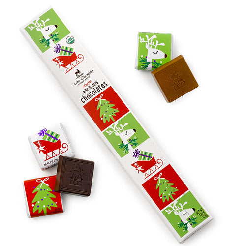 7 Piece Organic Milk & Dark Chocolate Squares - Raymond's Hallmark