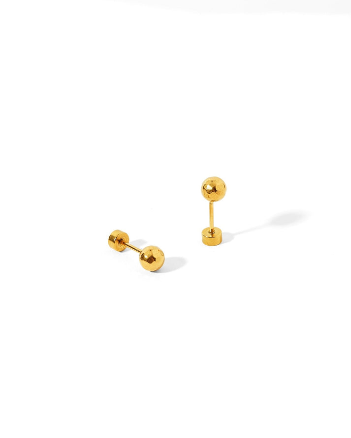 Screwback Stud Earrings-Lydia Gold - Raymond's Hallmark