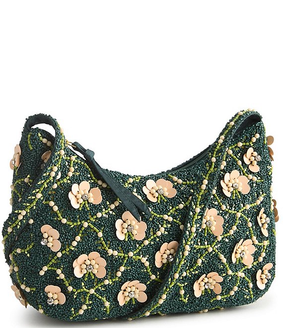 Mini Roxbury Crescent Shoulder Bag-Mistletoe Lattice - Raymond's Hallmark