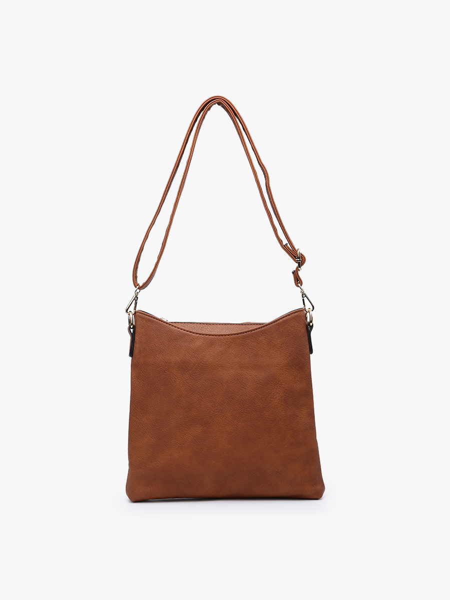 M1765 Emma 3 Compartment Crossbody w/ Snap Closure - Raymond's Hallmark