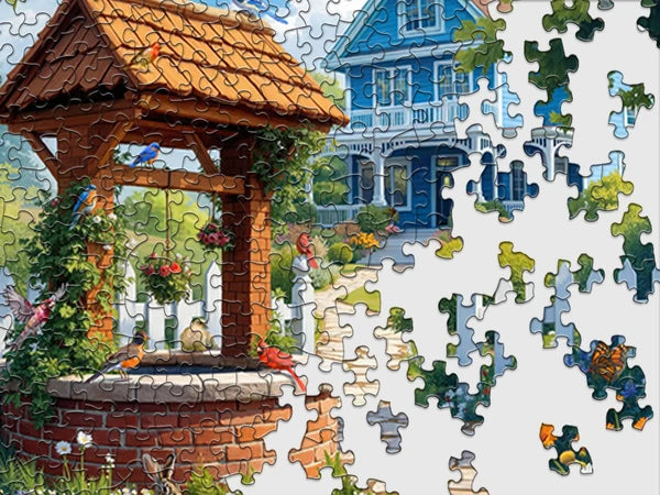 Wishing Well Garden-1,000 - Raymond's Hallmark
