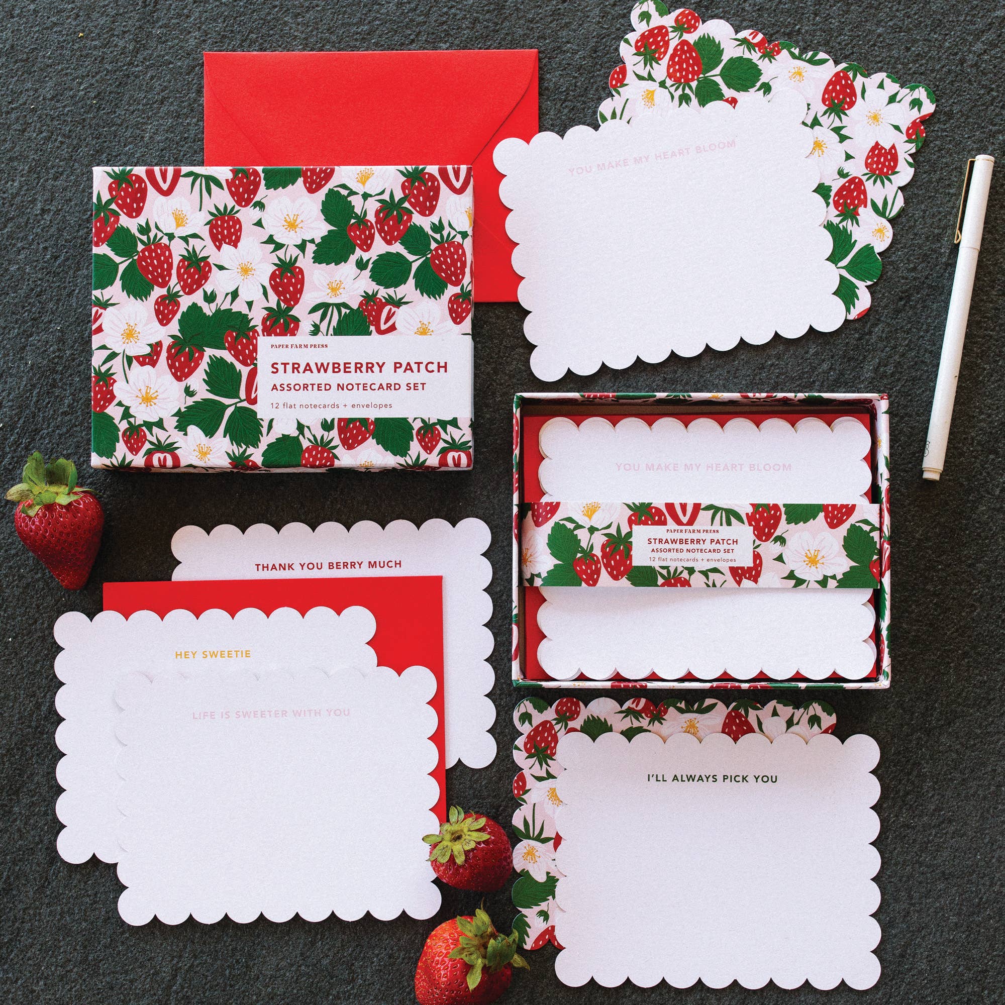 Strawberry Patch Assorted Note Card Set - Raymond's Hallmark