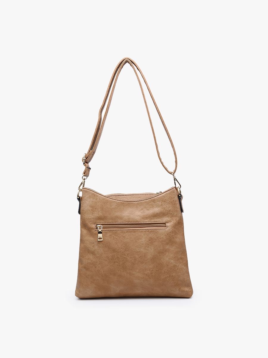 M1765 Emma 3 Compartment Crossbody w/ Snap Closure - Raymond's Hallmark