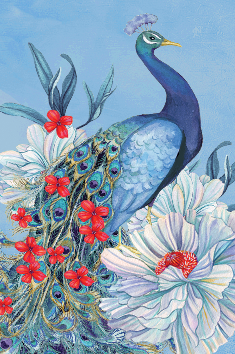 Peacock Smart Cloth - Raymond's Hallmark