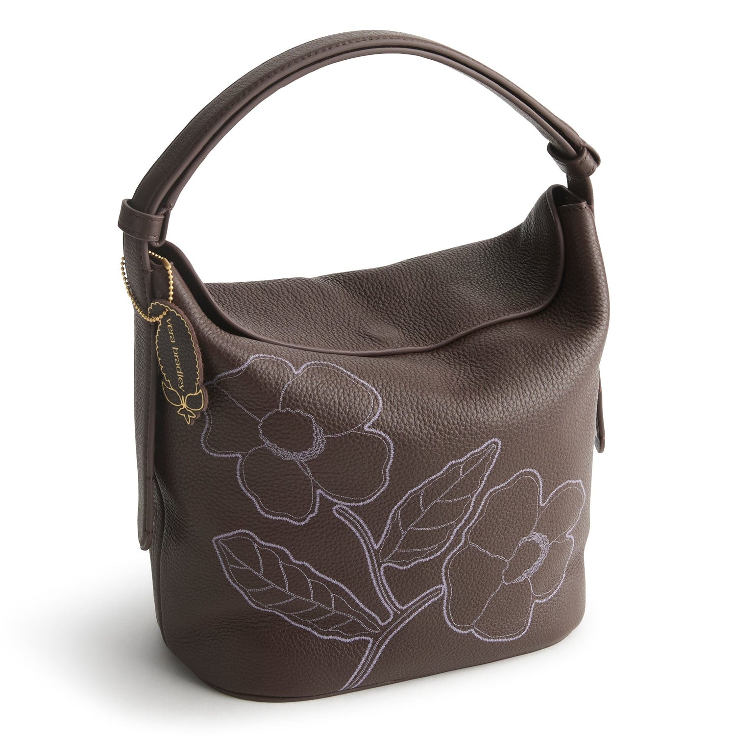 Astoria Shoulder Bag-Appliqué Floral Coffee Bean - Raymond's Hallmark