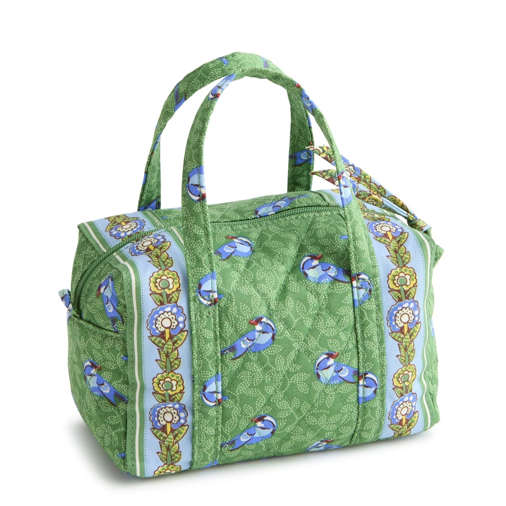 Mini Original Duffel Crossbody Green Birds - Raymond's Hallmark