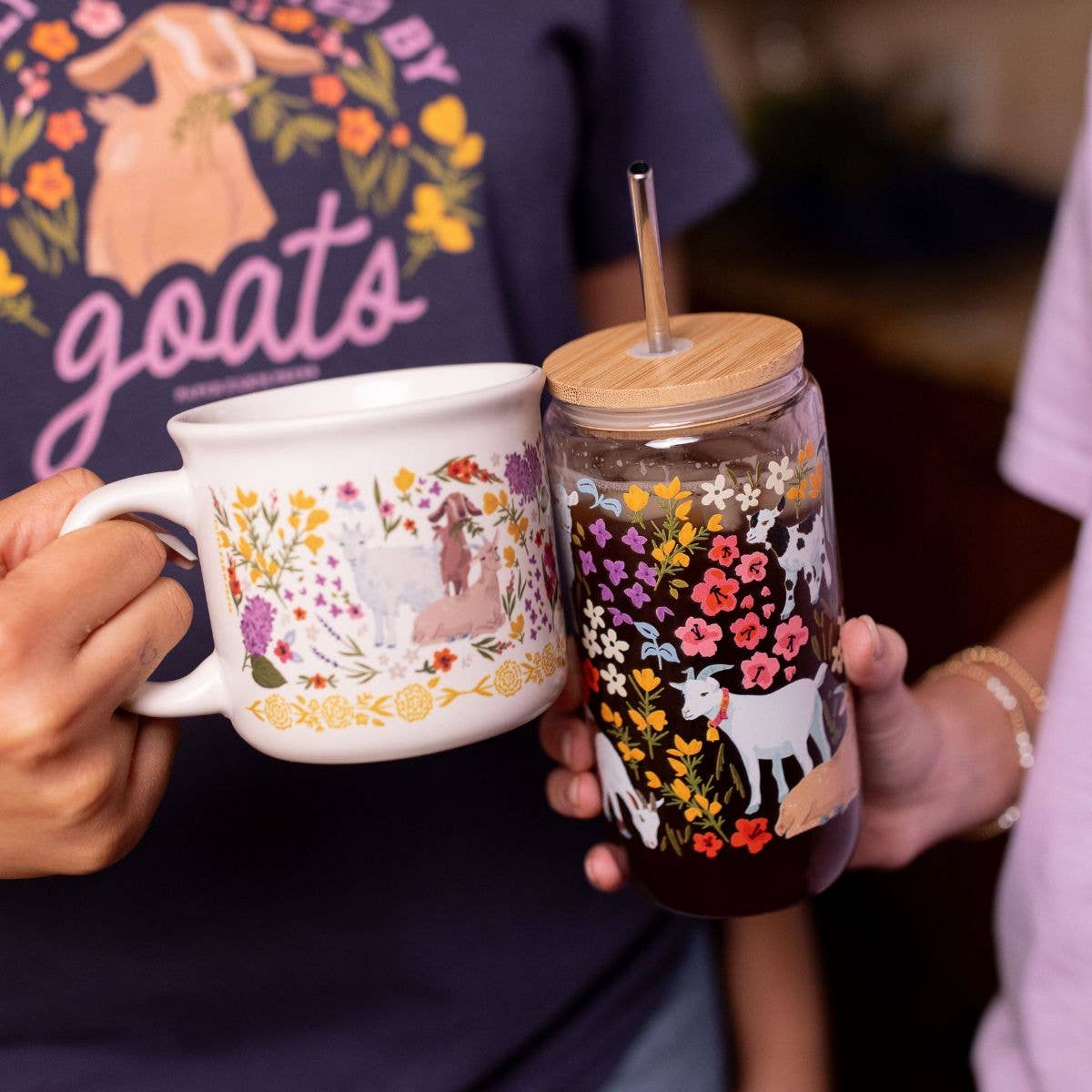 Goat Folk Floral Mug - Raymond's Hallmark