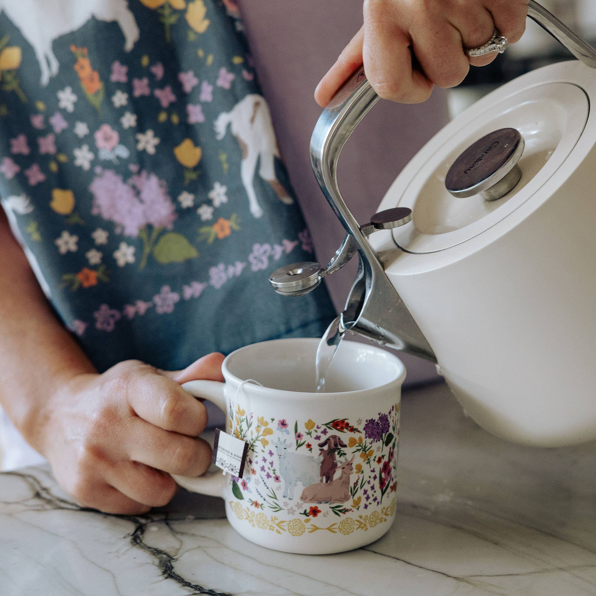 Goat Folk Floral Mug - Raymond's Hallmark