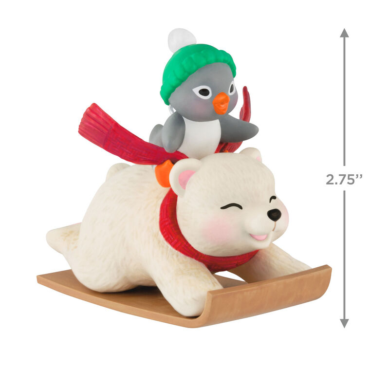 Snowball and Tuxedo Sledding Sidekicks Ornament - Raymond's Hallmark