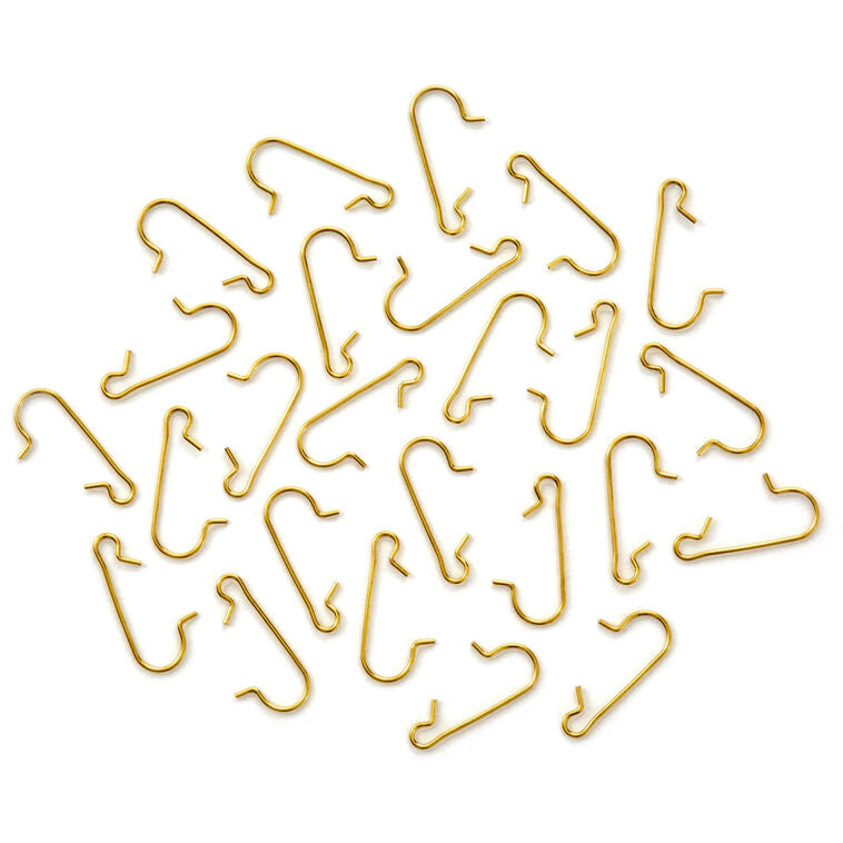 Mini Brass Ornament Hooks, Set of 25 - Raymond's Hallmark