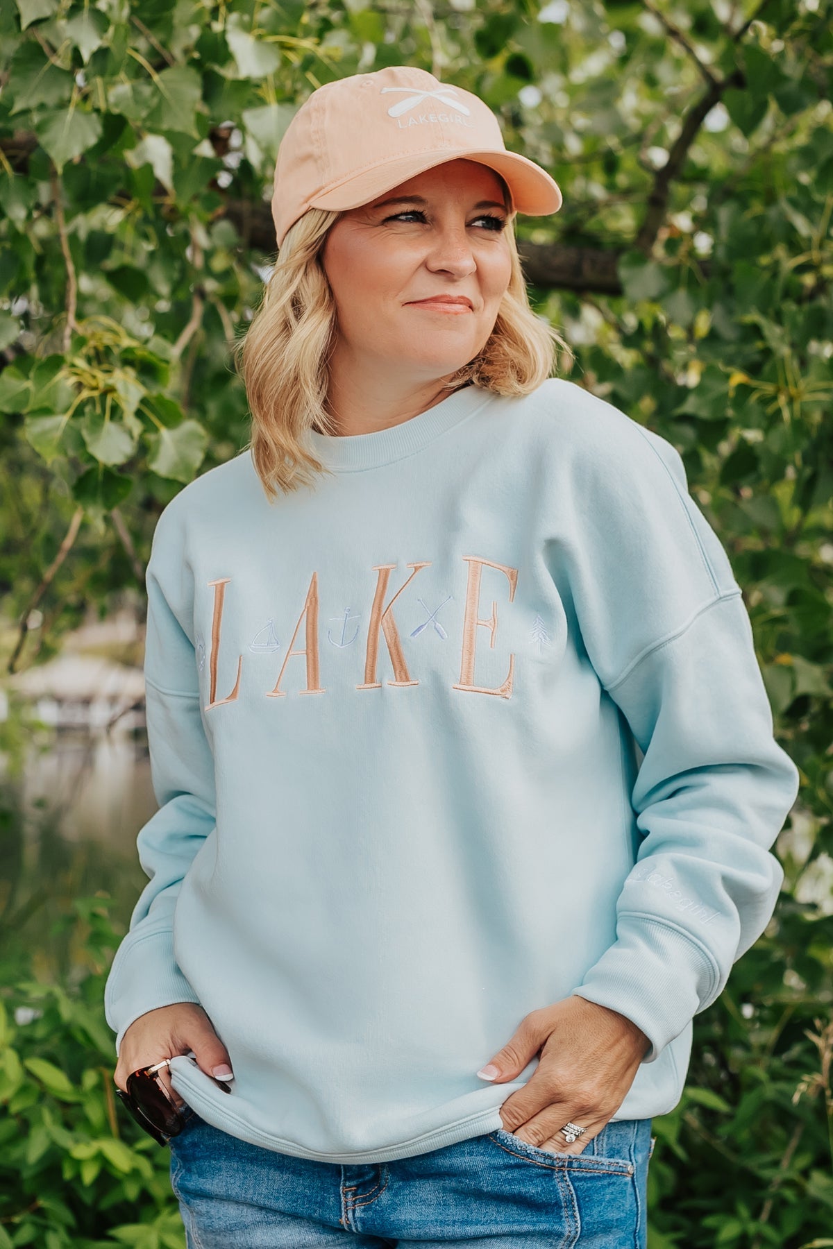 Sanded Fleece Boyfriend Crew Neck Sweatshirt Surf - Raymond's Hallmark