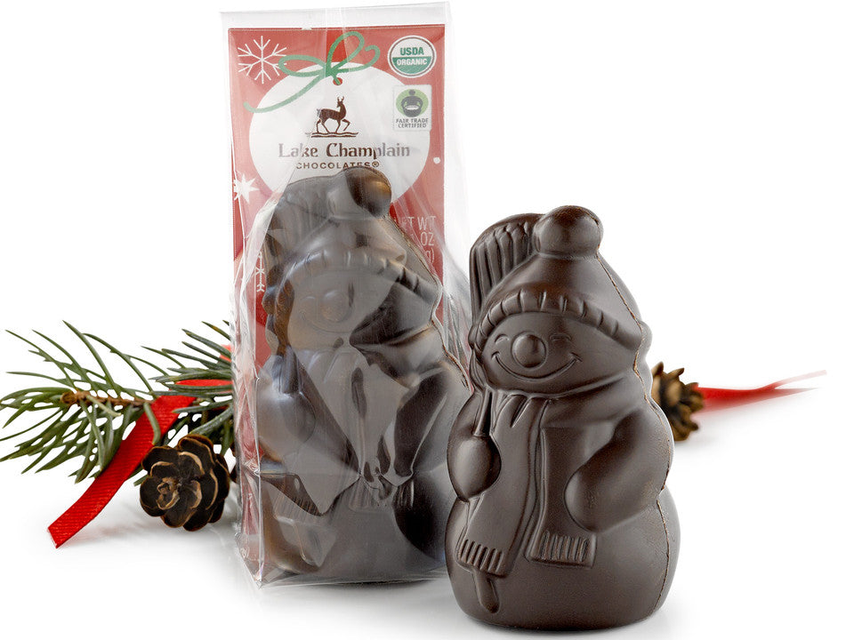 Organic Dark  Chocolate Snowman - Raymond's Hallmark