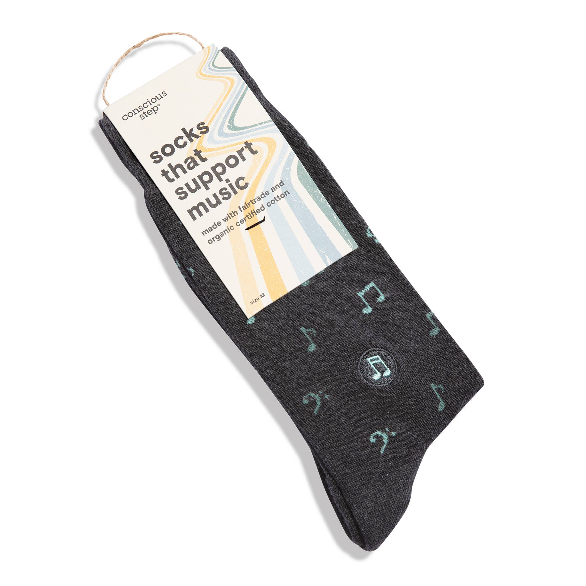 Socks that Support Music (Gray Music Notes) - Raymond's Hallmark