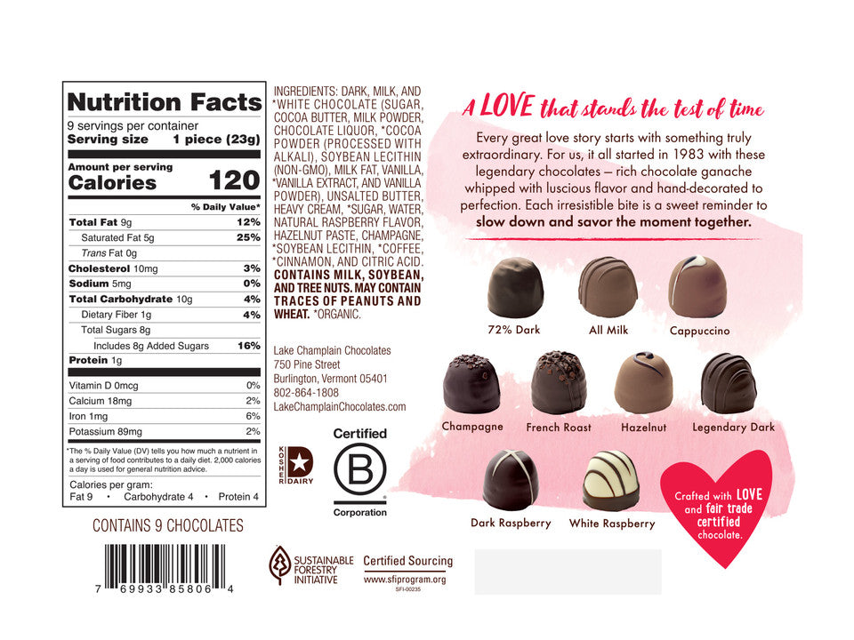 Legendary Love 9 Pc Truffle Box - Raymond's Hallmark