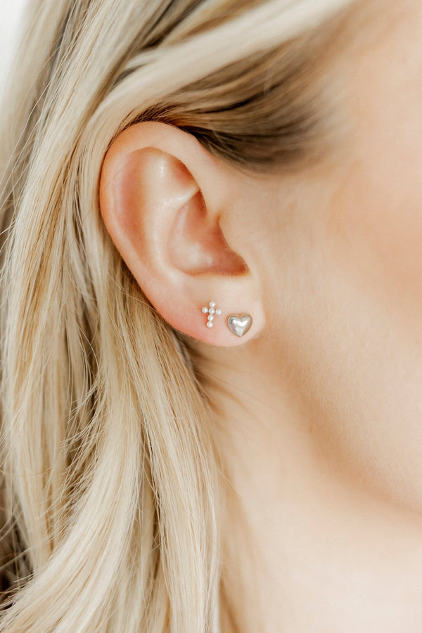 Screwback Stud Earrings-Hadley Silver - Raymond's Hallmark