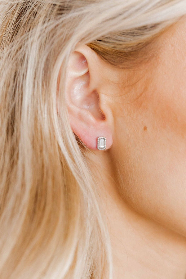 Screwback Stud Earrings-Madison Silver - Raymond's Hallmark