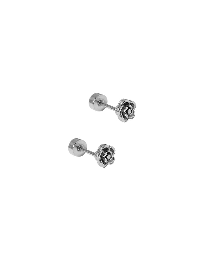 Screwback Stud Earrings-Rose Silver - Raymond's Hallmark